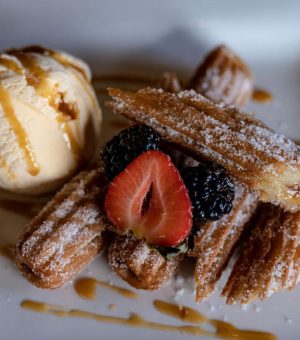 Churros con dulce de leche
