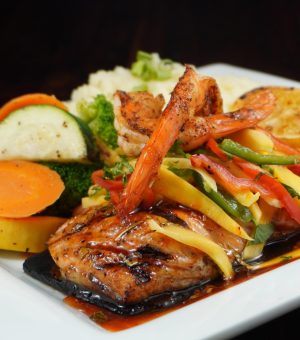 Honey Chipotle Glazed Cedar Plank Salmon