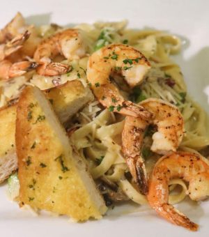 Anaya’s Grilled Shrimp & Fettuccine